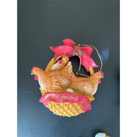 1990s Silvestri Twelve Days of Christmas Ornament Set Partial Set of 8 Vintage H - Picture 2 of 11